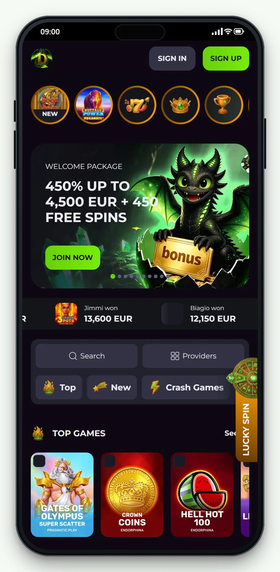 online casino rapid transfer: Drakaris op mobiel