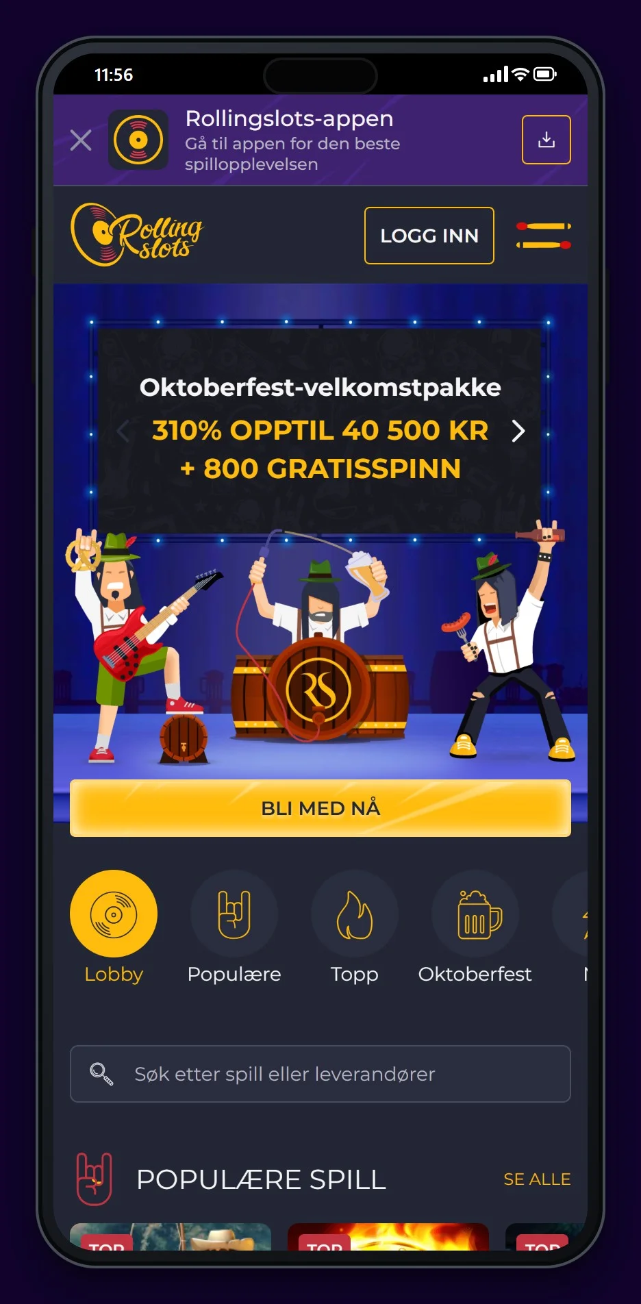 nettcasino med rapid transfer: Rolling Slots mobil
