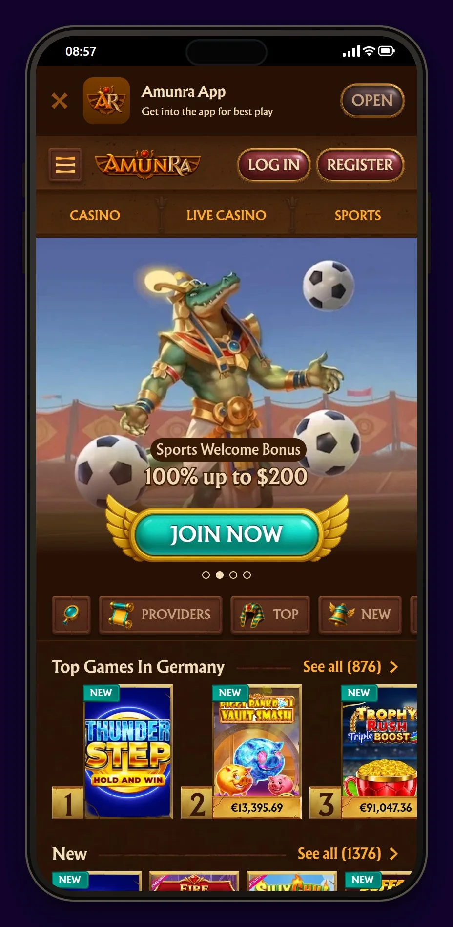 online casino bank transfer deposit: AmunRa mobile