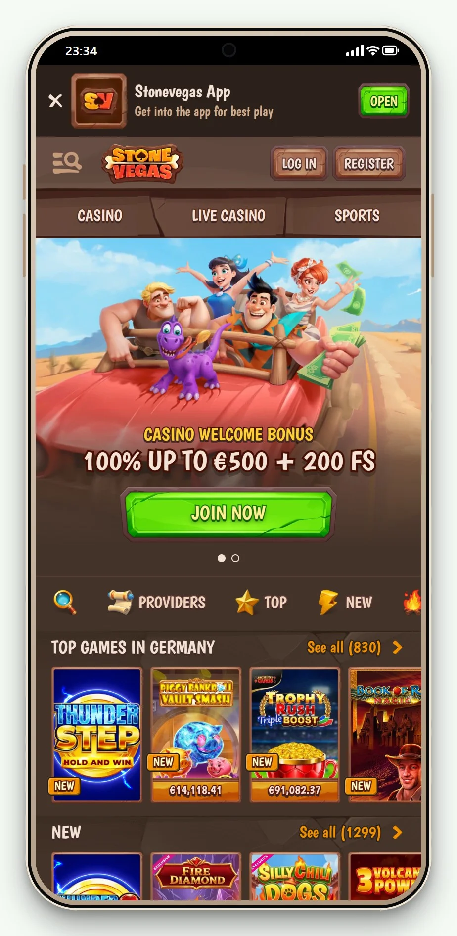 instant bank transfer casino uk: StoneVegas mobile